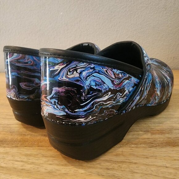 Dansko Professional Abstract Waves Leather Slip On Shoes Clogs Womens 9.5 / 41 - Picture 2 of 12